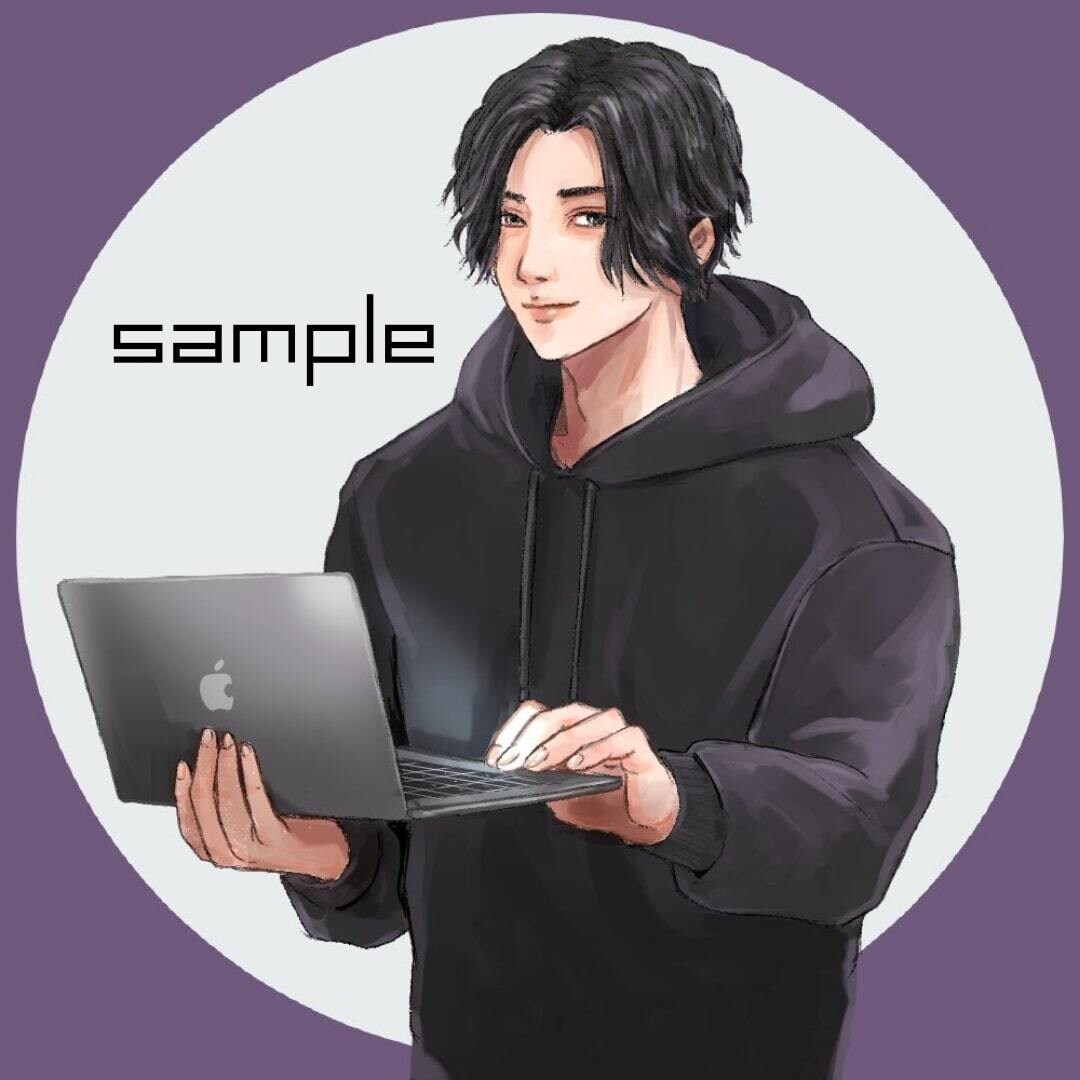 SNSで目を引くイラスト描きます ファッション込のアイコンイラストお描きします似顔絵もOK イメージ5