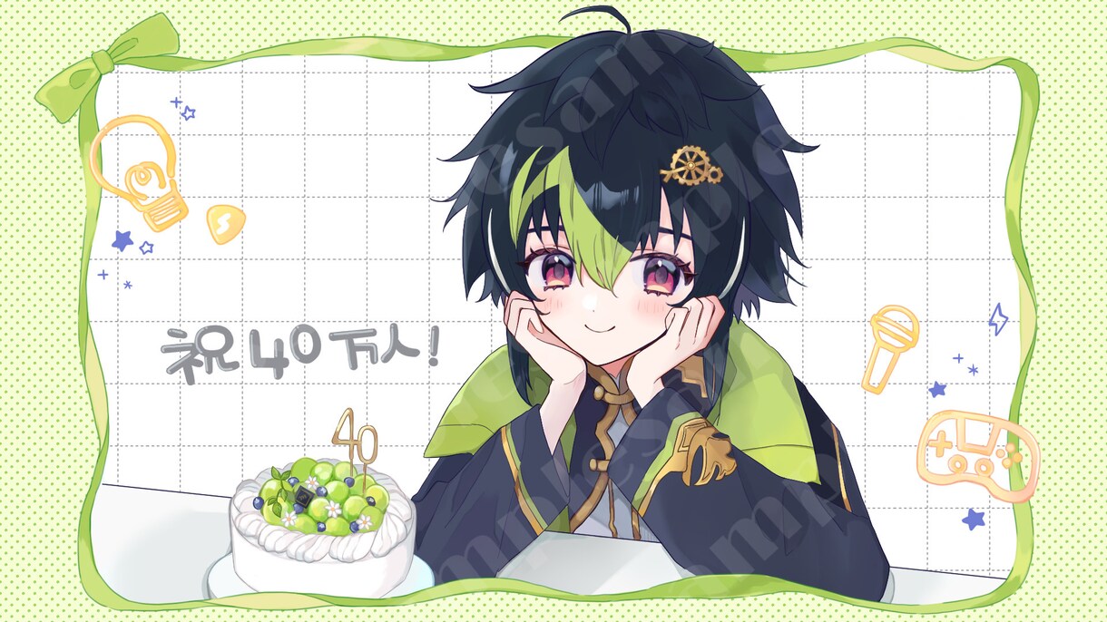 1枚目、記念絵、サムネイル等イラスト制作致します サムネイル、1枚目、記念絵、アイコン、SDキャラなど！ イメージ4