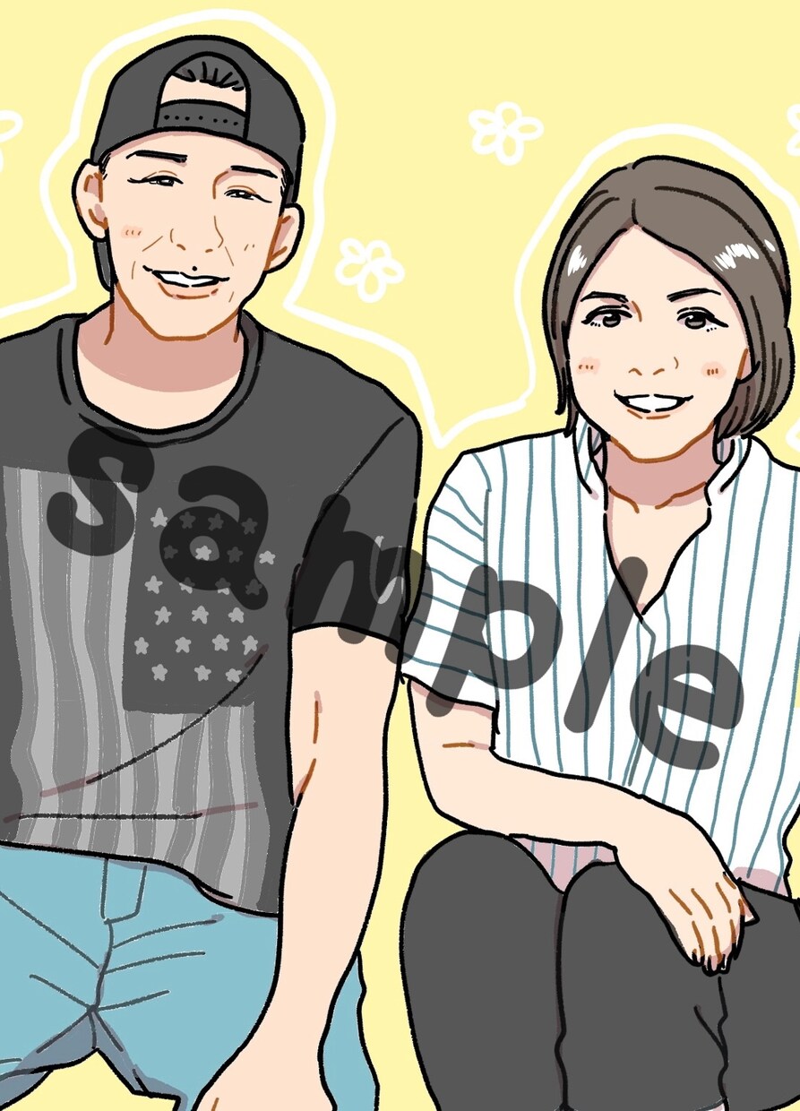 写真をもとにSNS用アイコン、イラスト作成します 最短即日◎ゆるふわイラストやリアル風イラストをお届け♩ イメージ10