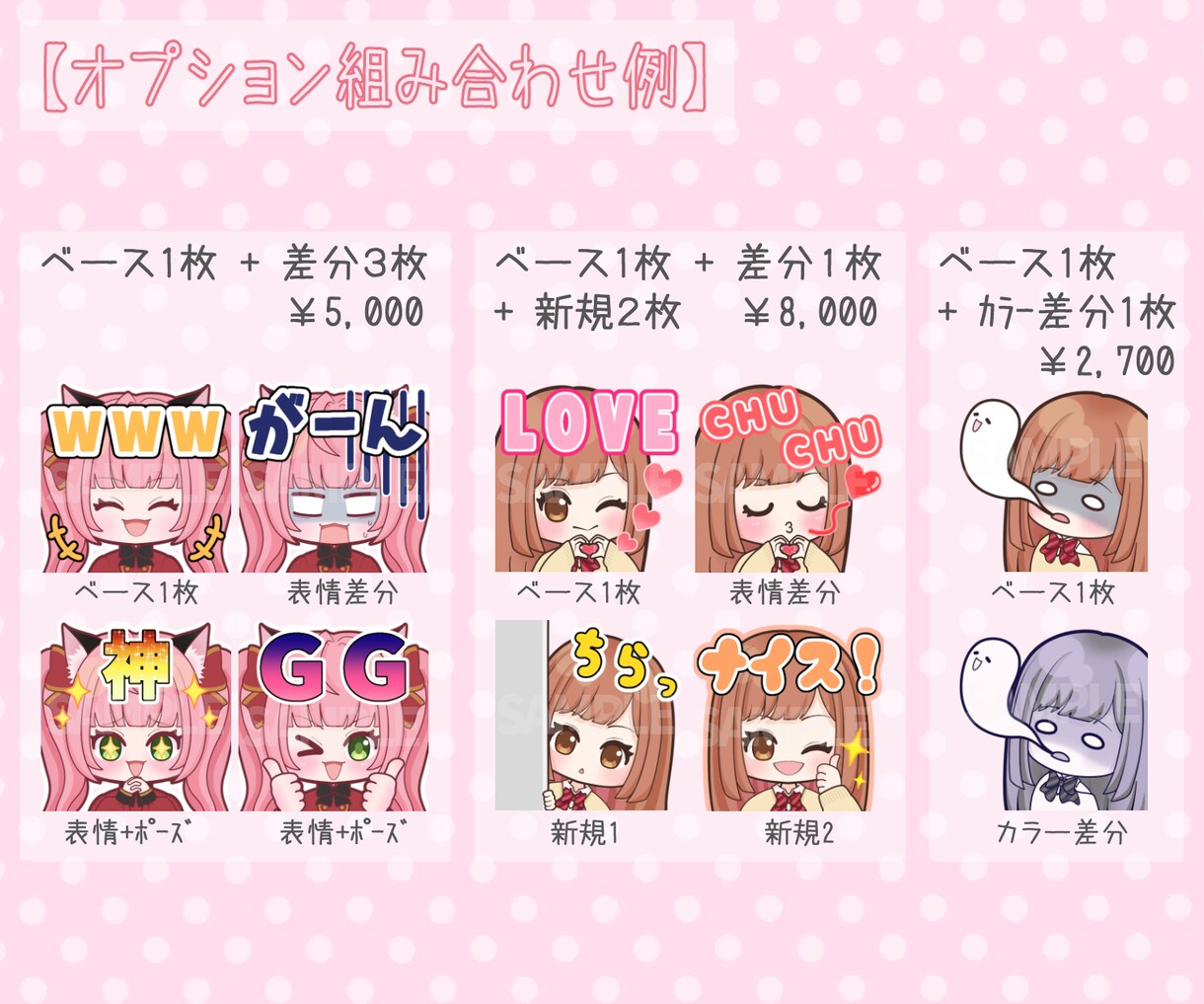 Twitch・YouTube配信スタンプ制作します １点からご依頼OK！お値打ちな差分あり！ イメージ4