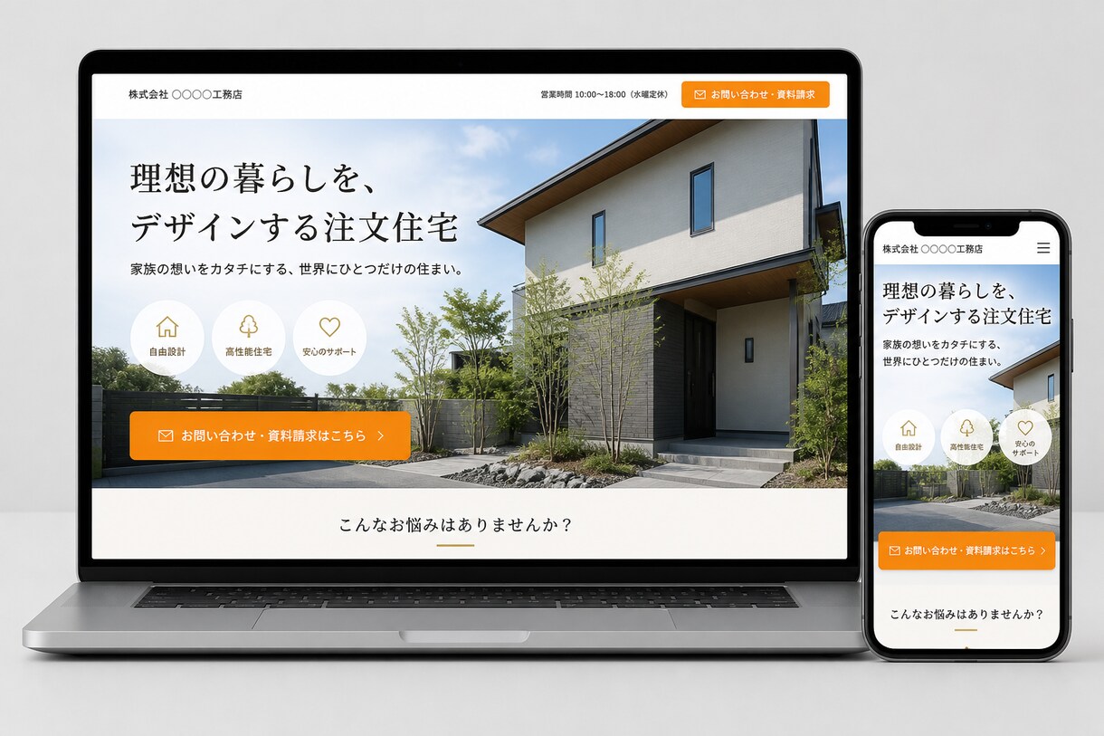 集客向けLPを1ページ作成します ホームページより軽い。問い合わせ導線つき イメージ3