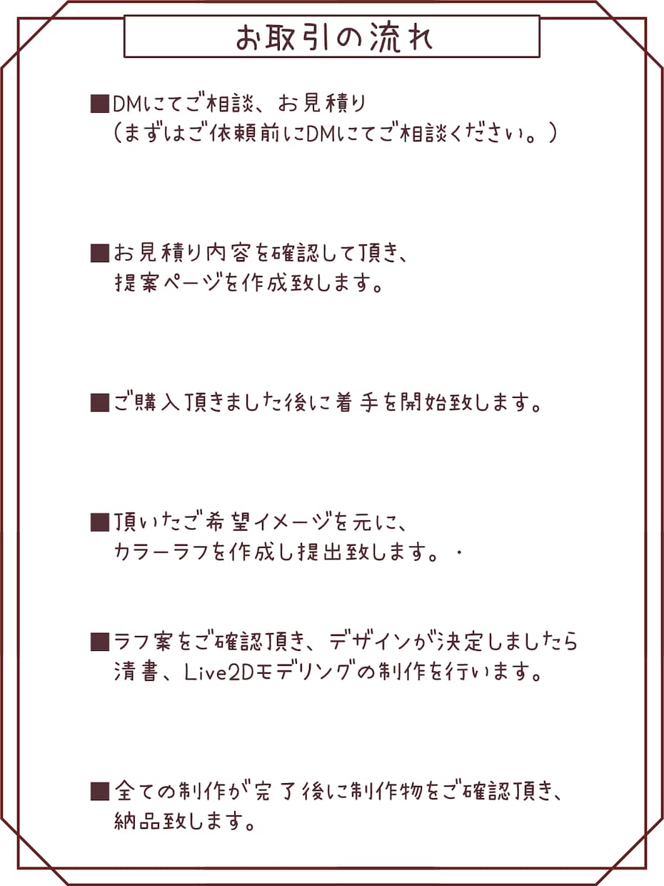 Vtuber向けLive2Dモデル制作致します シンプルなプランでわかりやすくご提供いたします。 イメージ6