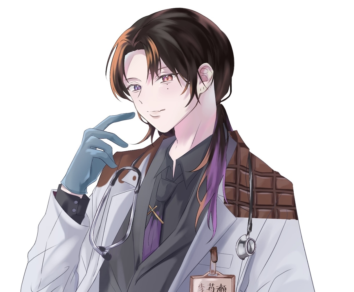 独特な配色と差し色で目を惹く絵をお描きします 簡単背景で絵になる立ち絵が得意です！ イメージ3