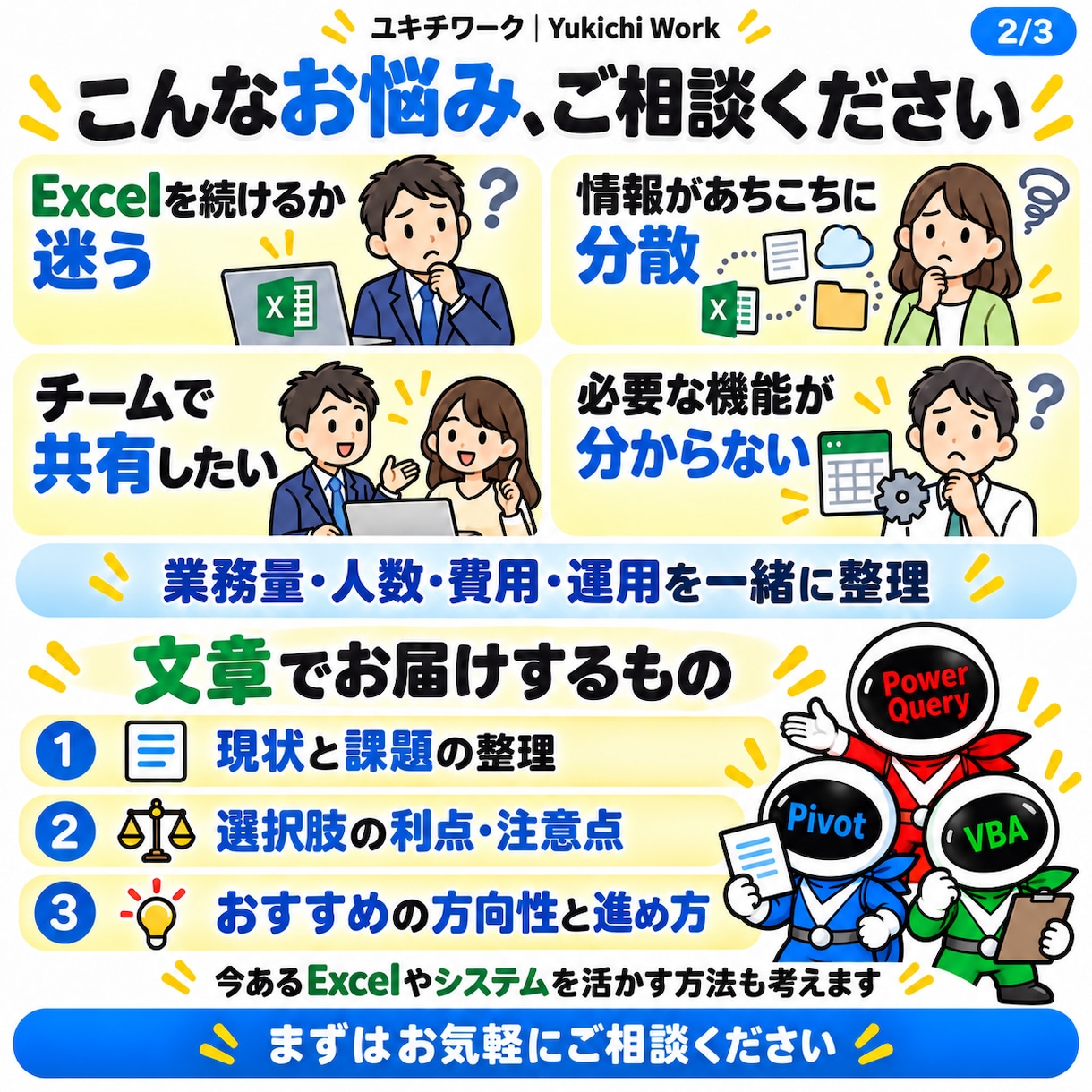 業務に合う仕組み選びをお手伝いします Excel？kintone？使い方と費用から一緒に整理 イメージ2
