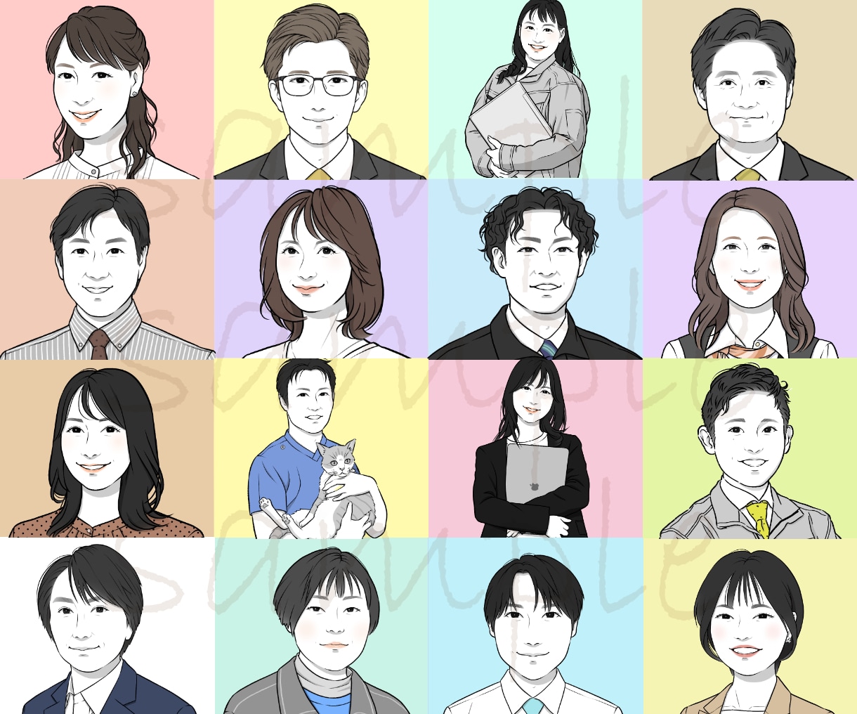 ビジネスに最適！お洒落なモノクロ似顔絵を描きます すっきりとリアルな絵柄で中年の魅力を発信。名刺、アイコンに イメージ9