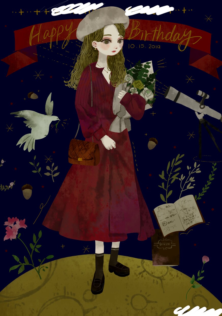 一枚絵、アイコン等製作します レトロ、暖色の雰囲気がお好きな方へ イメージ7