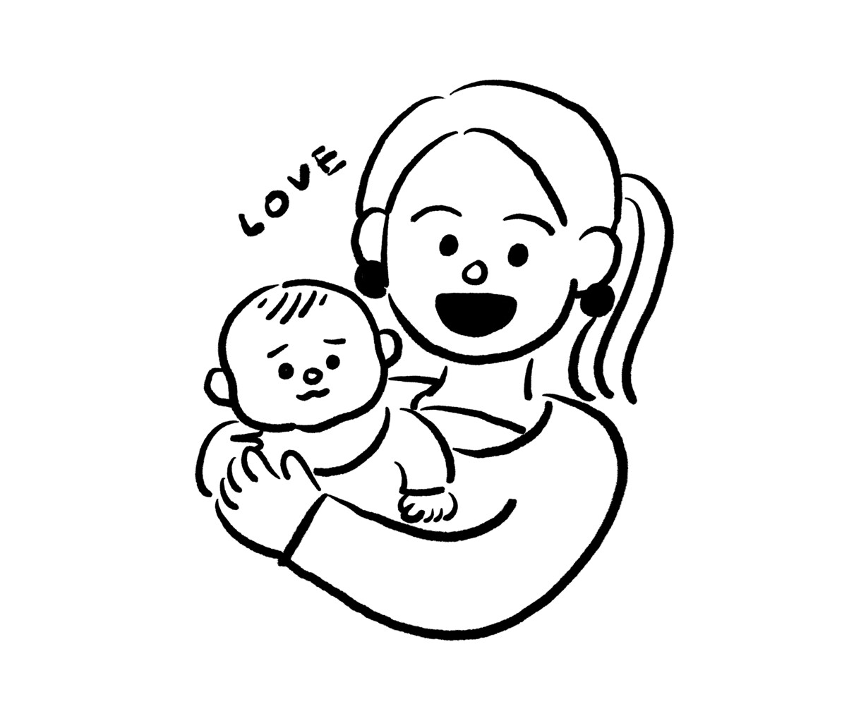 ゆる〜りモノクロ似顔絵お描きします ★SNSアイコン、プレゼントにオススメ♪ イメージ1