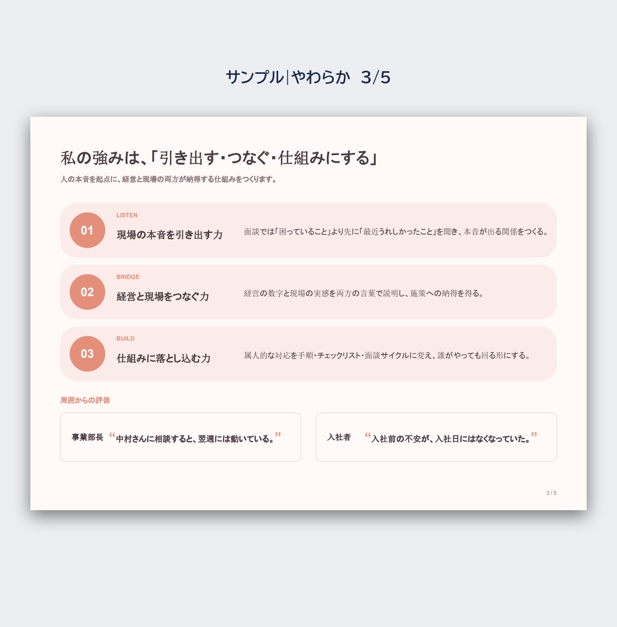 就職・転職面接に持ち込む自己PRスライドを作ります 質問に答えるだけ。面接官の記憶に残る自己PR資料に イメージ9