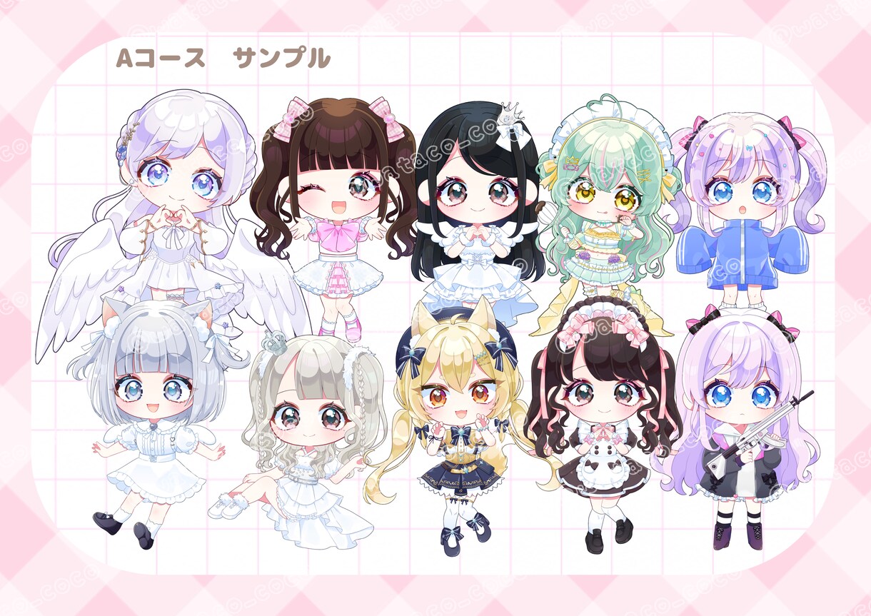 キラキラかわいい！デフォルメイラストお描きします ♥グッズ|活動イラスト|絵文字バッジ|メッセージカード♥ イメージ7