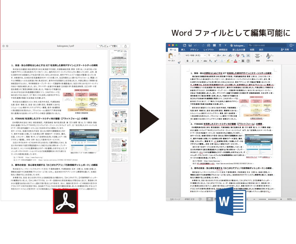 PDFをWordに変換します 最短で1時間以内に納品します！ イメージ2