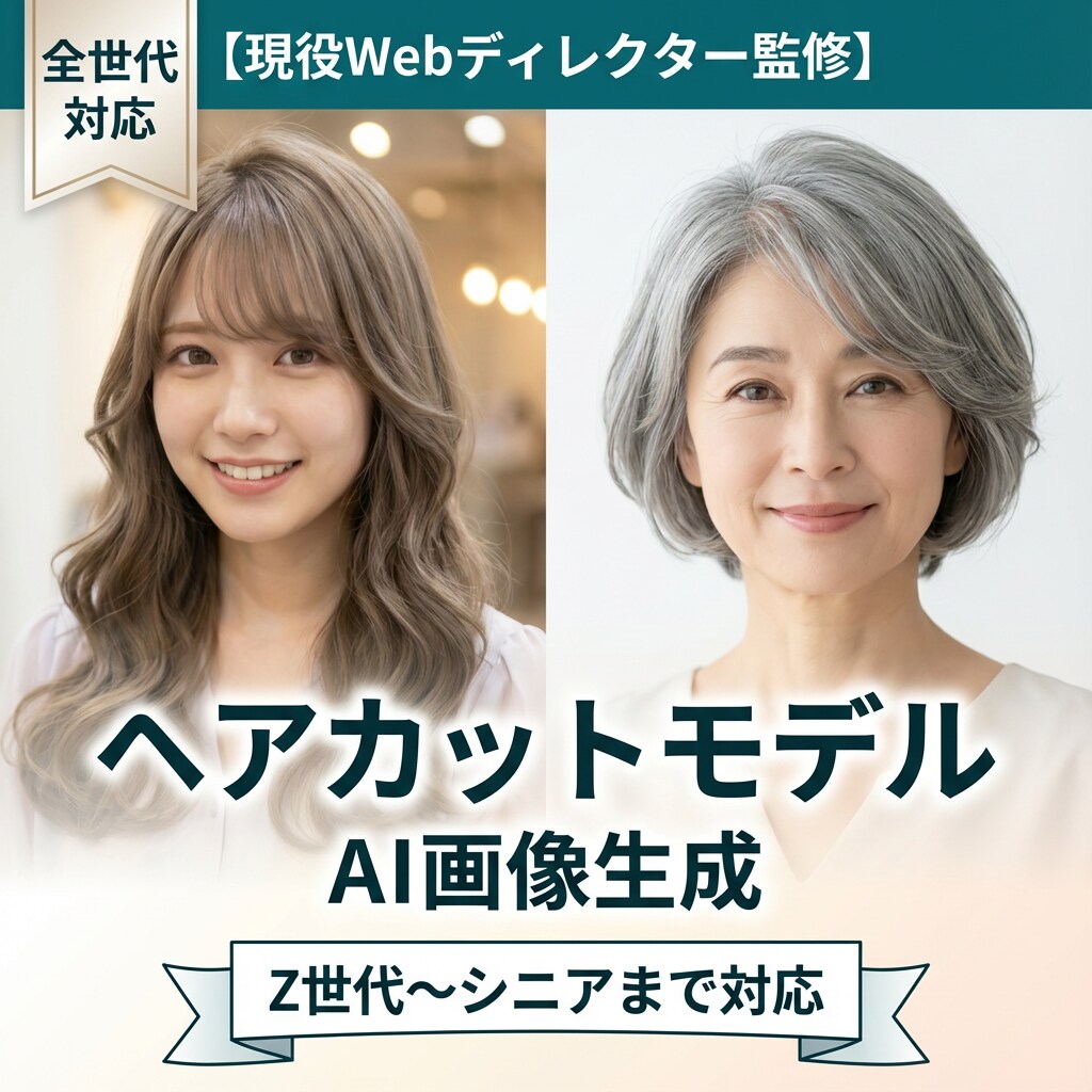 即日納品可!【美容室用ヘアスタイル写真】作成します Z世代人気の韓国風レイヤーからシニアのひし形ショートボブまで イメージ4
