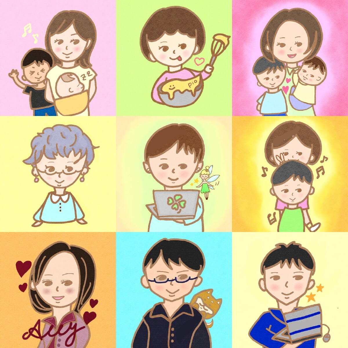 Twitter、SNSなどのアイコン描きます ふんわりやわらかなアイコンで自分らしさをアピールしませんか♪ イメージ2