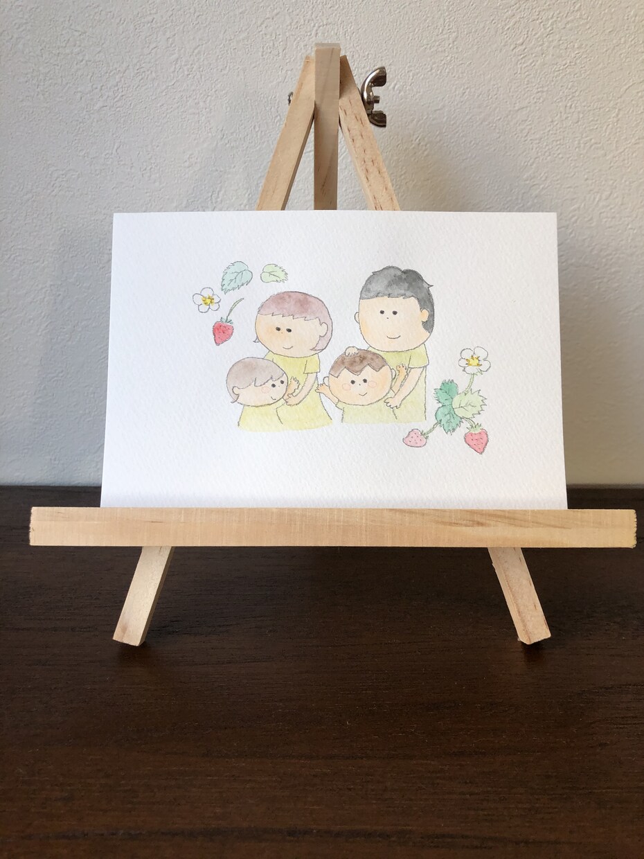 水彩画のふんいき似顔絵を描きます お部屋に飾ったり、贈り物にも♡温かみのある、ふんいき似顔絵♡ イメージ6