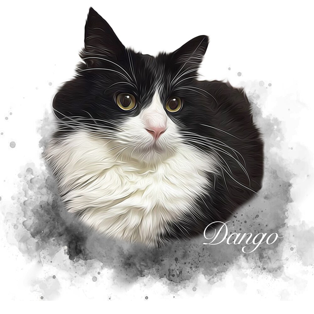 スタイリッシュなペットイラストを制作します 送付された画像からA4サイズ・PC・スマホ待受画像にします！ イメージ4
