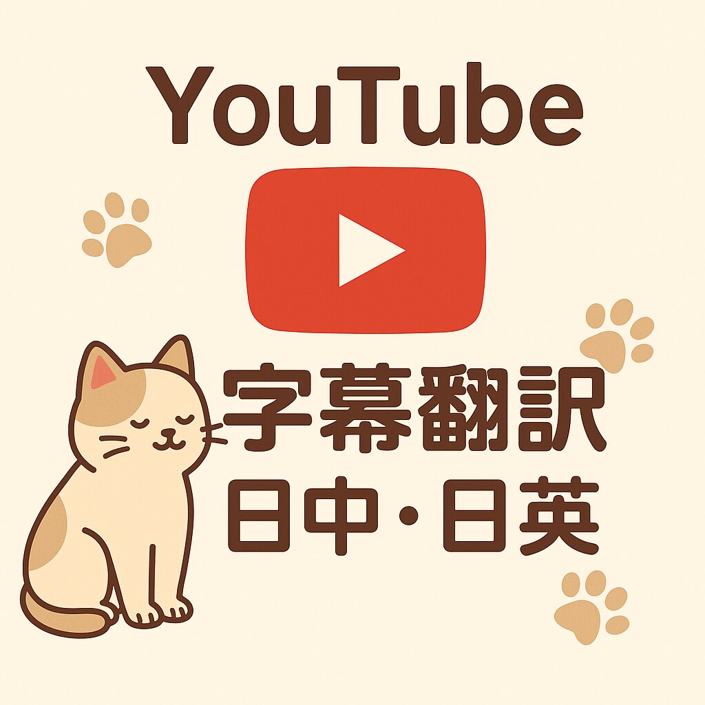 YouTube字幕翻訳｜中国語｜英語対応します 日本在住中国人／口語自然化／ニュアンス重視 イメージ1