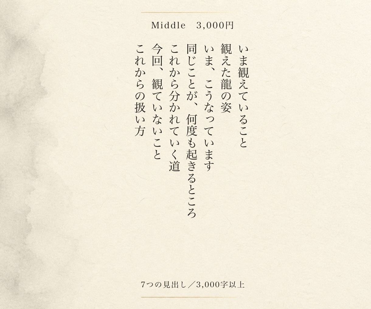 前世は観ません。龍が通ってきた道を霊視で観ます 前世は当てません。いまの龍に残っている道だけを観ます イメージ2