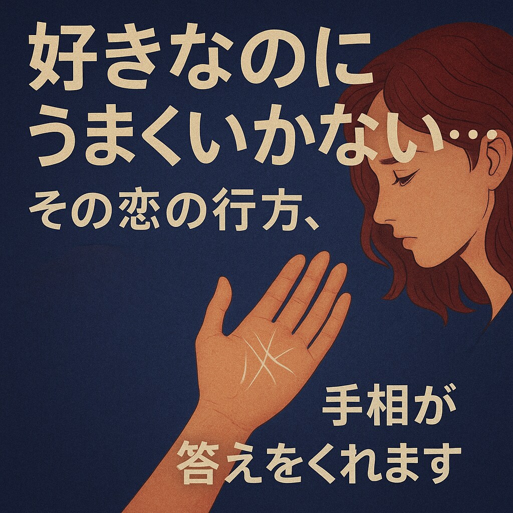 叶わぬ恋の出口、手相が知ってます 好きなのにうまくいかない…その恋の行方、手相が答えをくれます イメージ1
