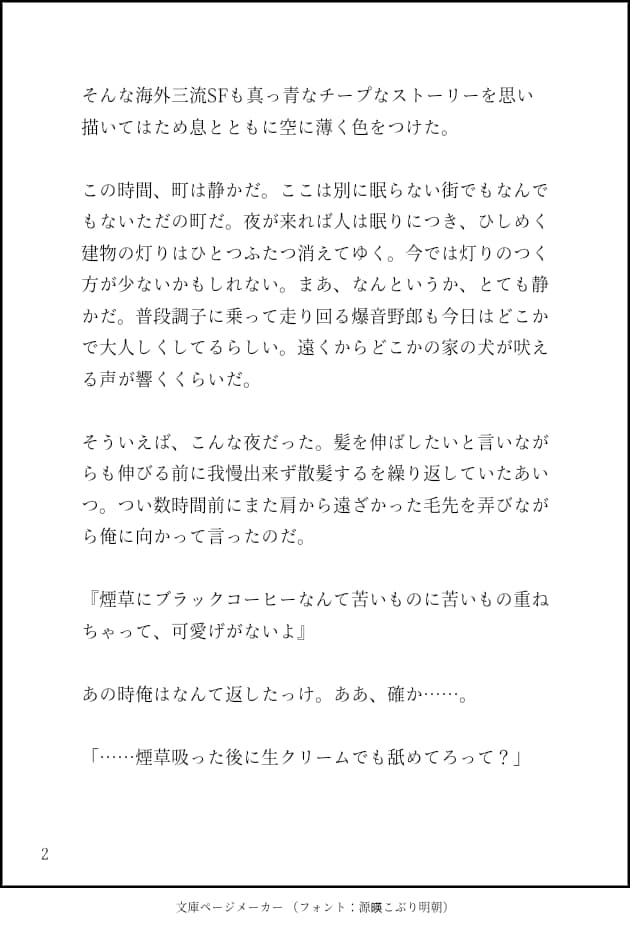 3000字程度でお話書きます オリジナル、NL、BL、GL問わず短編小説をお書きします！ イメージ2