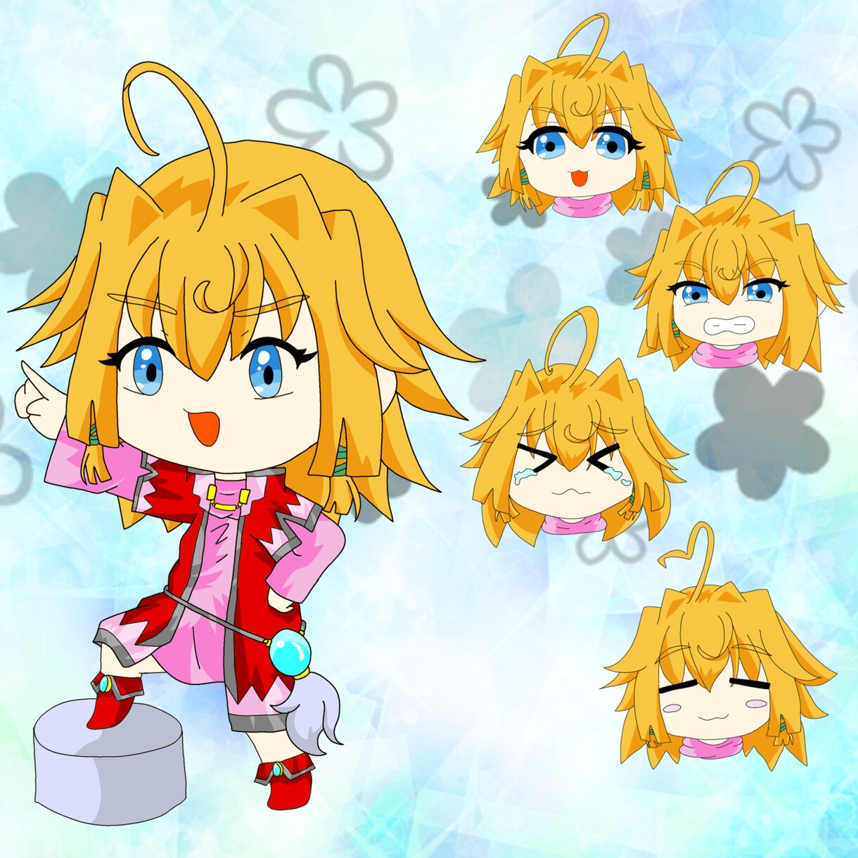 デフォルトキャラデザ（女の子）となっています デフォルトキャラデザ（女の子）で、表情差分８種あります。 イメージ1