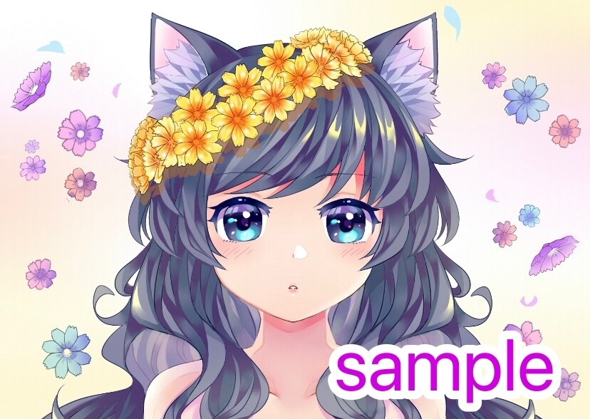 華やかな可愛いイラスト作成します 10代の男女の可愛い華やかなイラストを制作致します。 イメージ1