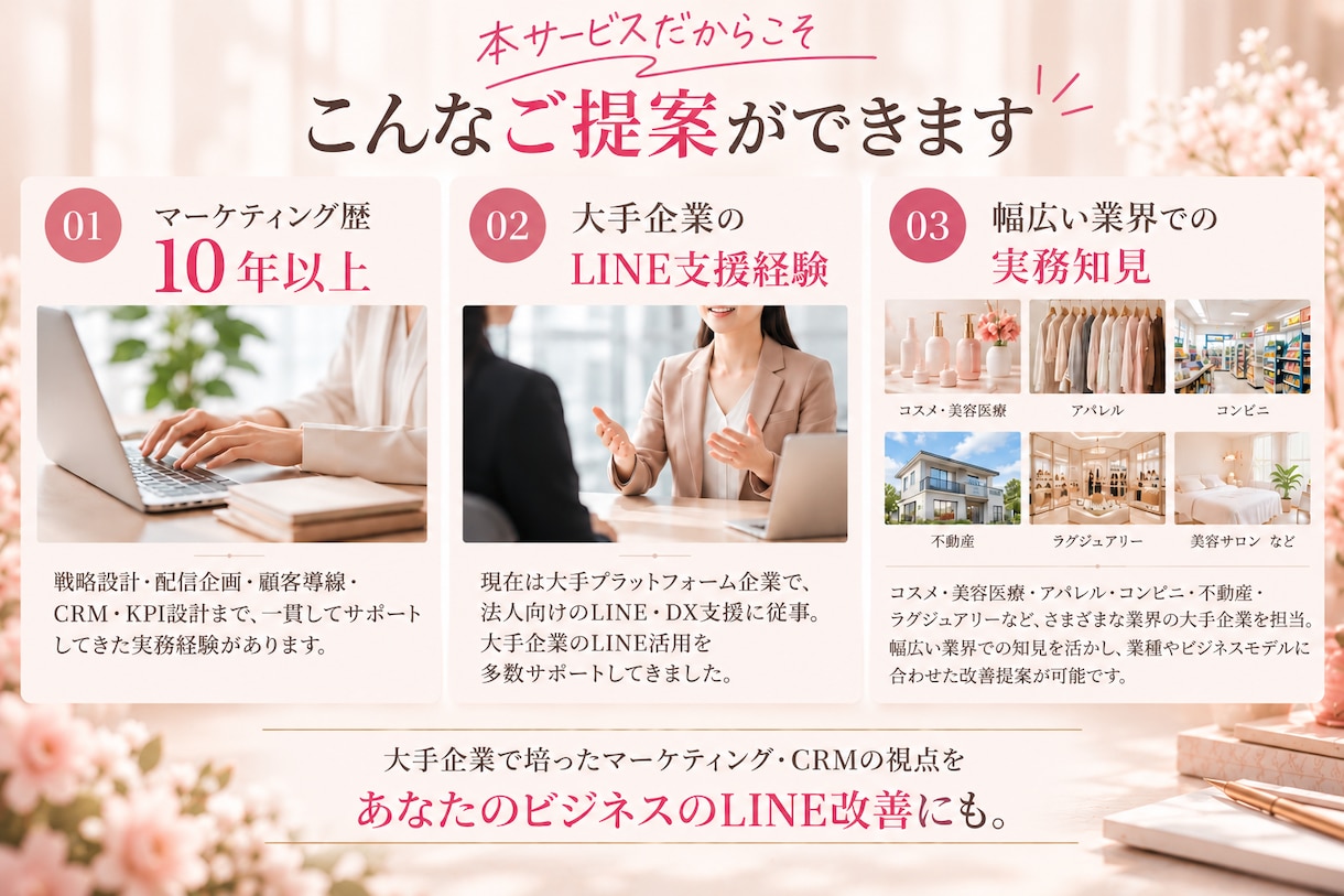 限定5枠｜LINE公式アカウントの価値最大化します マーケティング・CRM視点で課題と改善策を分析・ご提案します イメージ2