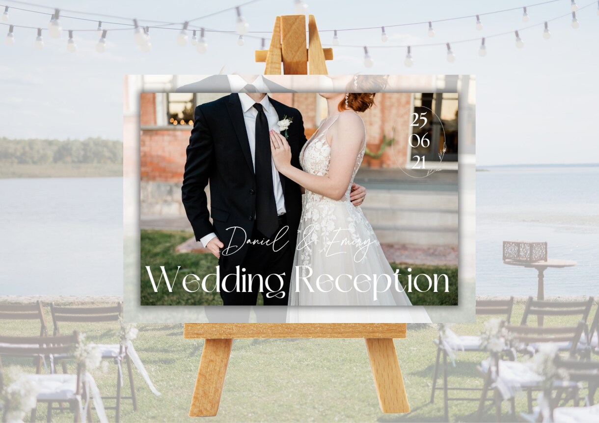 特典あり◎ウェルカムボード作成します 写真が際立つエレガントなデザイン♪結婚式を控えているあなたへ イメージ1
