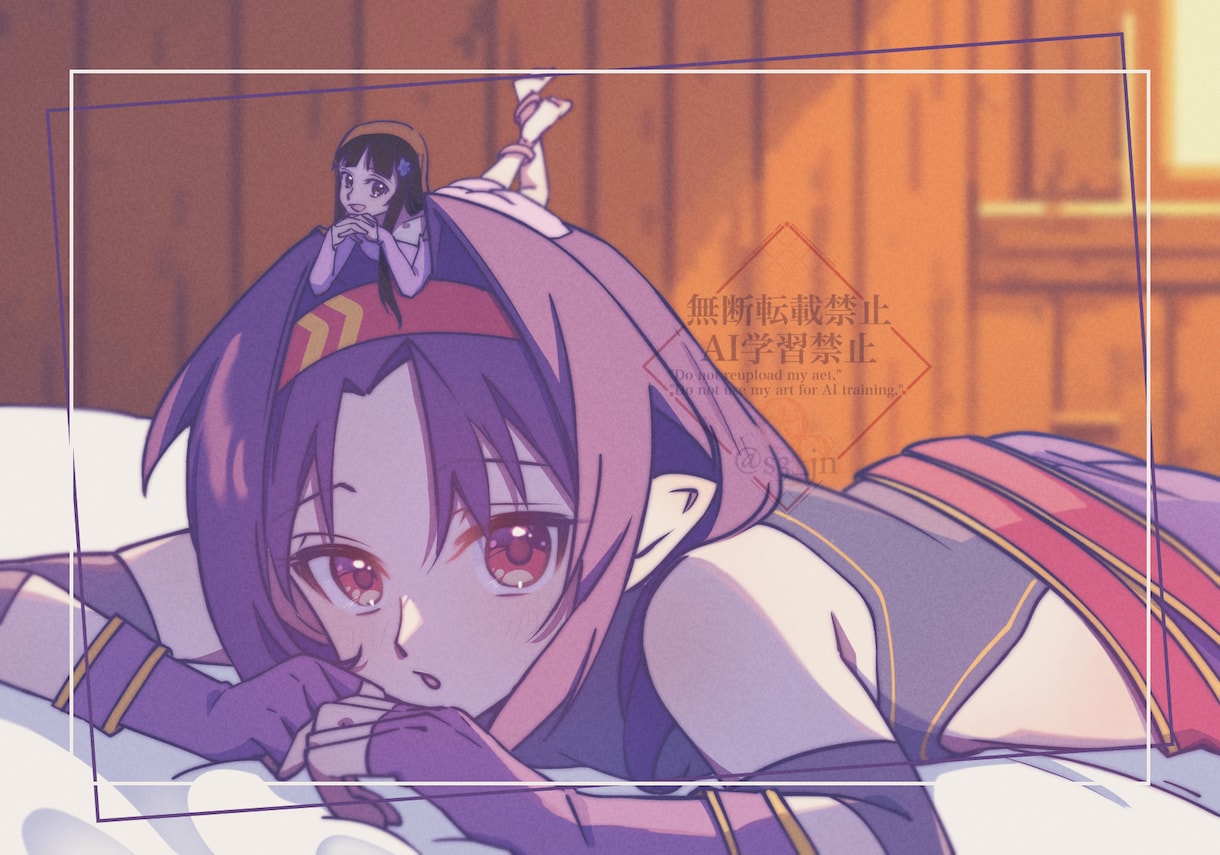 一枚絵を作成いたします キャラクターの表情にこだわっています。 イメージ1