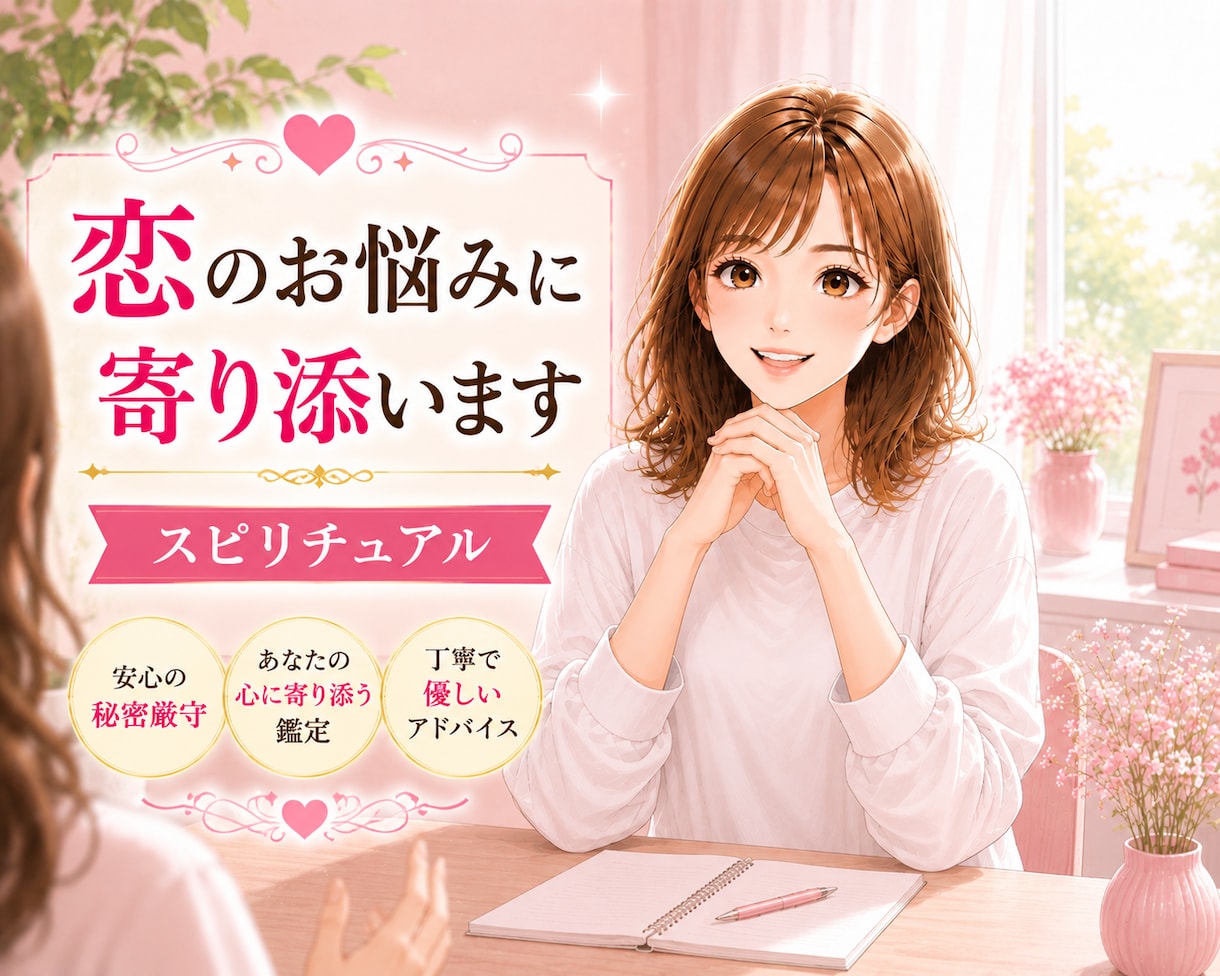 スピリチュアルの観点から恋愛のお悩みお聴きします 自分に優しく！気持ちを大切に！ イメージ1