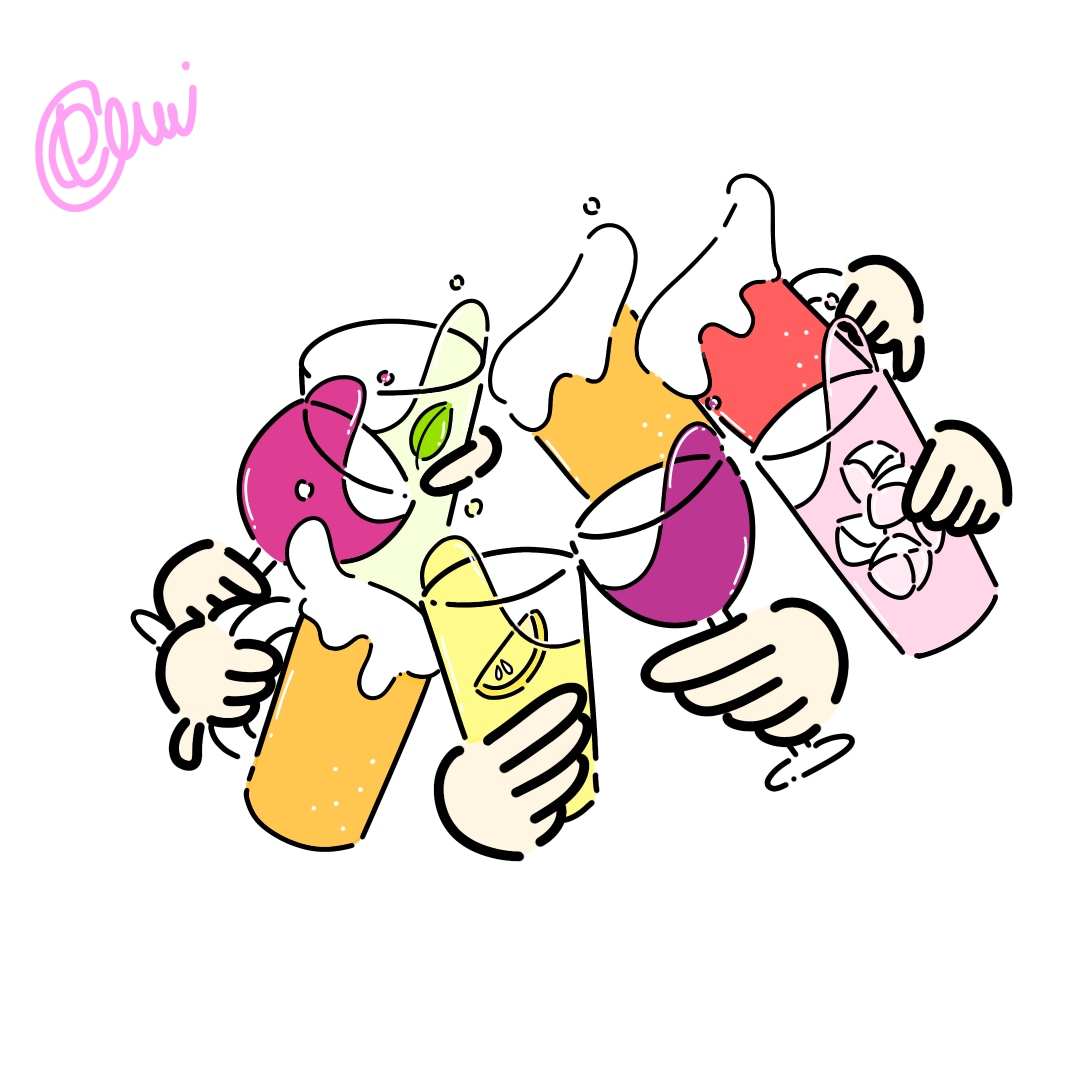 食べ物や飲み物をポップに描きます ポップでかわいいたった１つのイラストを作成します。 イメージ2