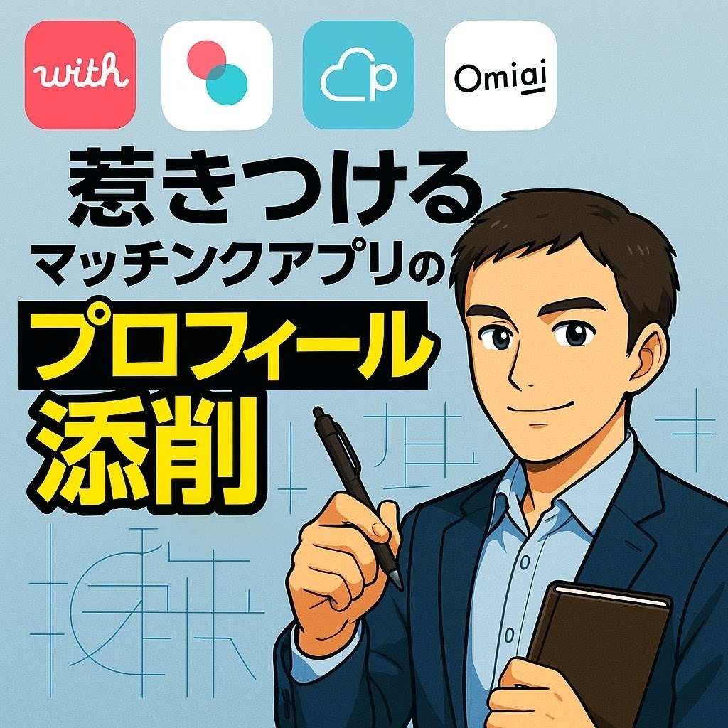 惹きつけるマッチングアプリのプロフィール添削します 実際に初日で500いいね月30人と出会えた構成をもとに添削 イメージ1