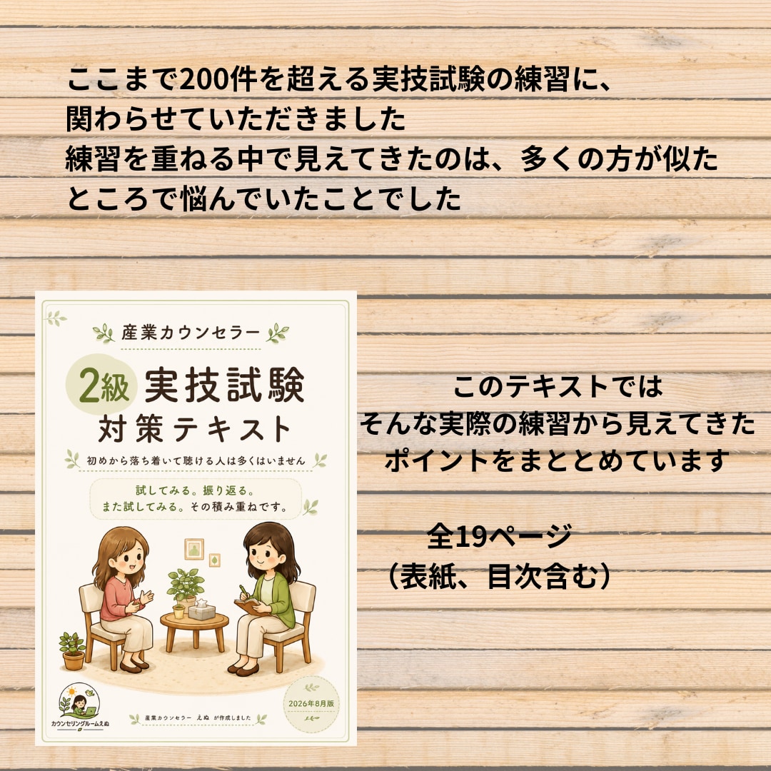産業カウンセラー実技試験対策PDFをお届けします ロープレや振り返りのコツなど好きな時間にテキストから学べます イメージ5