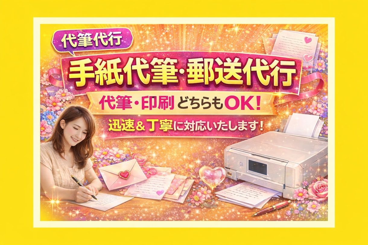 手紙を印刷/代筆代行・郵送いたします 苦情・密告手紙の印刷/代筆・代理発送をします手紙を書く代理 イメージ2