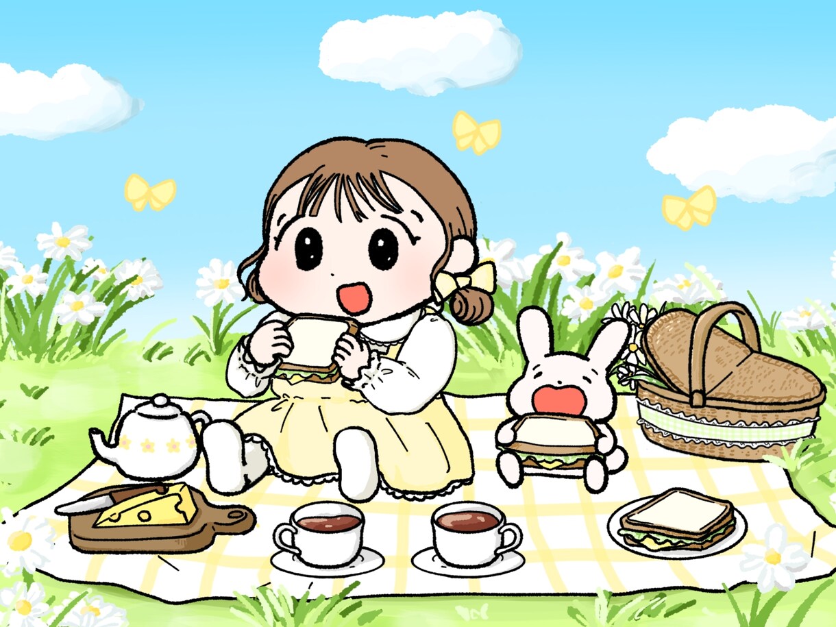 ゆるくてかわいいこどもの絵描きます 絵本のような世界をお届けします。ミニキャラとしても◎ イメージ1