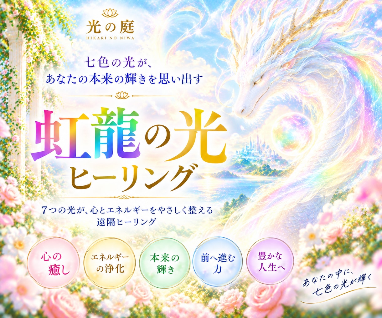 虹龍の7つの光で心とエネルギーを整えます 七色の光で、本来のあなたの輝きを思い出す イメージ1