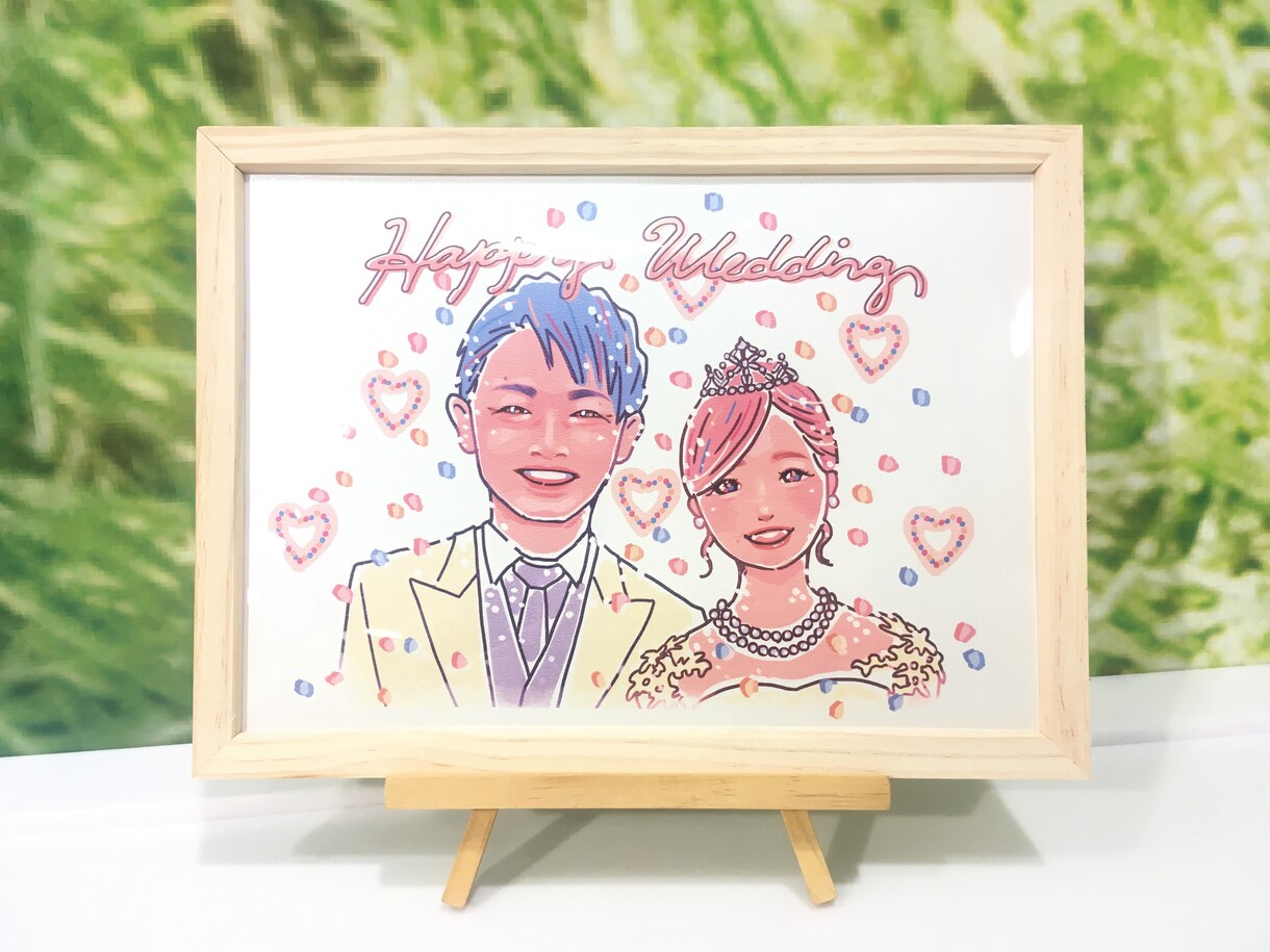 祝♡ご結婚⁎⁺˳✧༚ ウェルカムボード制作します 似顔絵制作100枚以上！おまかせください♫ イメージ4