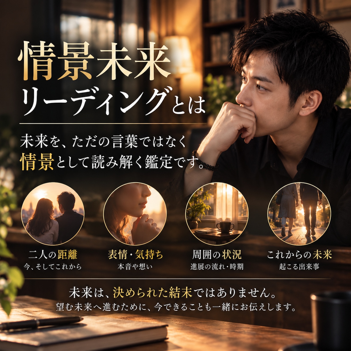 情景未来リーディングでお二人の未来を視ます 大手電話占いでの鑑定経験豊富｜未来を情景で視る鑑定 イメージ2