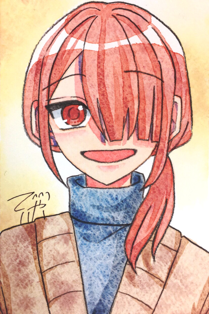 バストアップイラストを描きます 観賞用、アイコンにぴったりの優しい水彩イラストです！ イメージ2