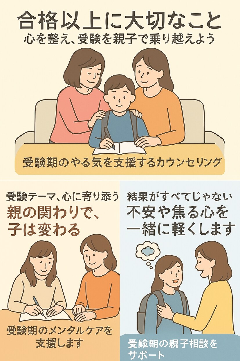 受験期の親の心の整え方を支援します 子育て/受験サポート/発達/不登校/悩み全般/元カウンセラー イメージ2