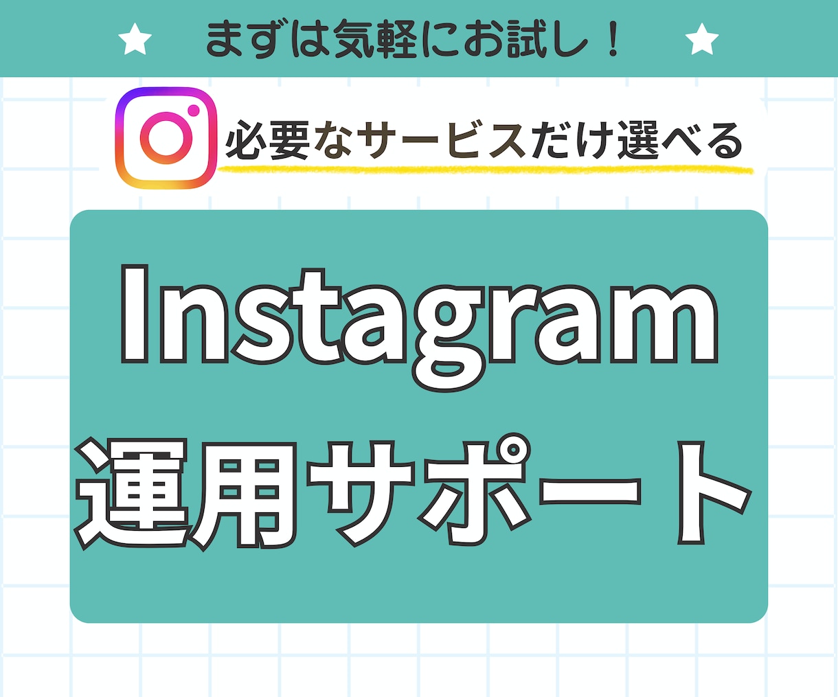低価格で選べる！インスタ運用代行します 追加オプションの選択でムダなく、インスタ運用代行の依頼可能！ イメージ1