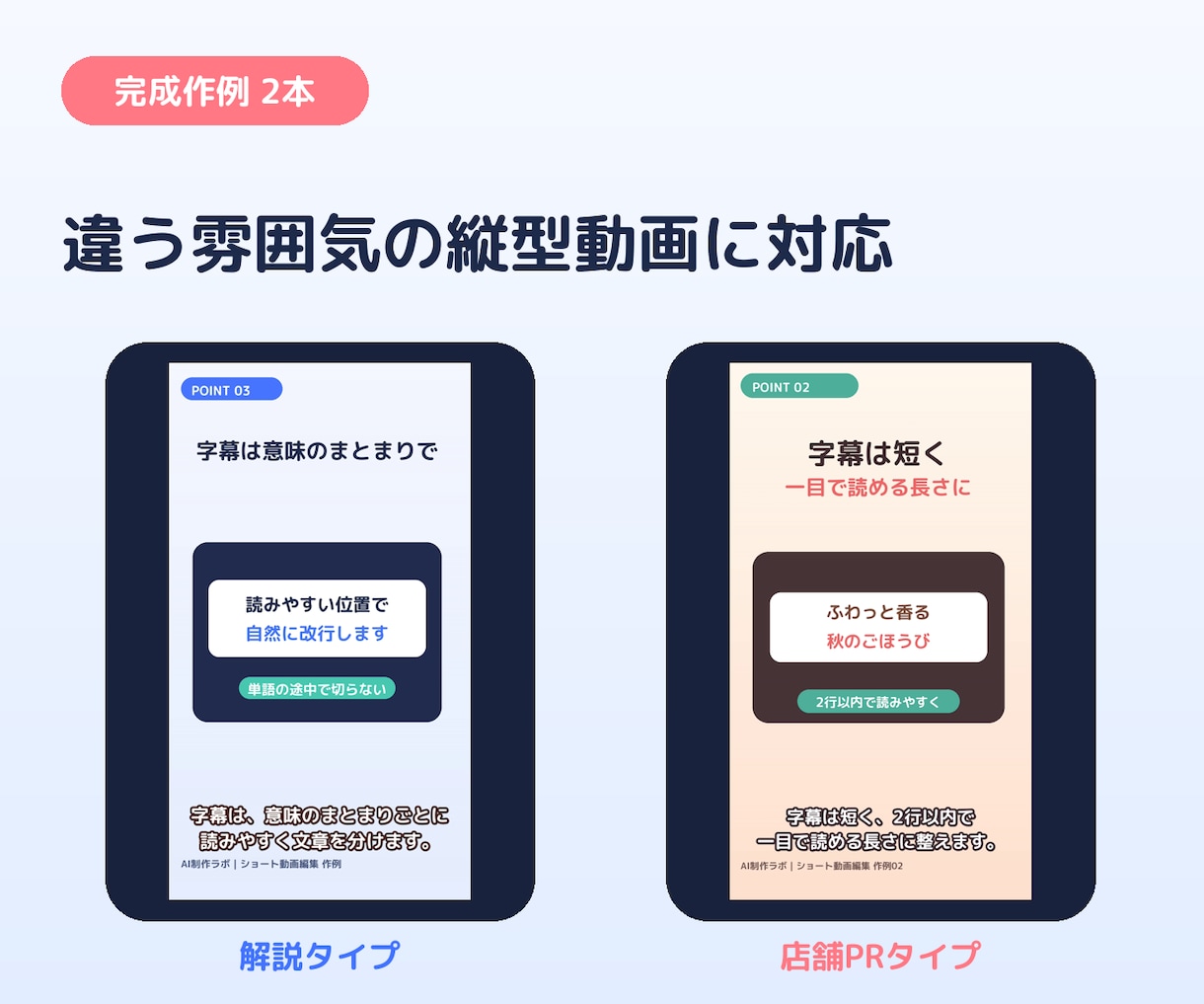 縦型ショート動画を2本字幕付きで編集します 初回2本・カット・字幕・BGM・SRTまで対応 イメージ4