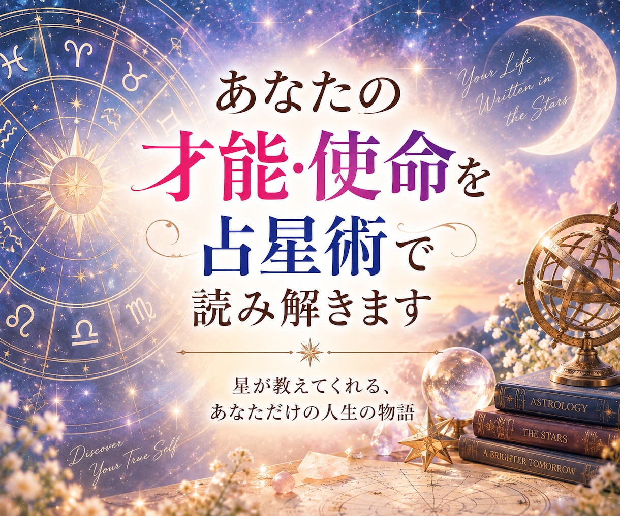 天職鑑定★才能や使命、仕事の適職を読み解きます あなたの魂が望んでいることは？★仕事の悩みを紐解く占星術鑑定 イメージ1