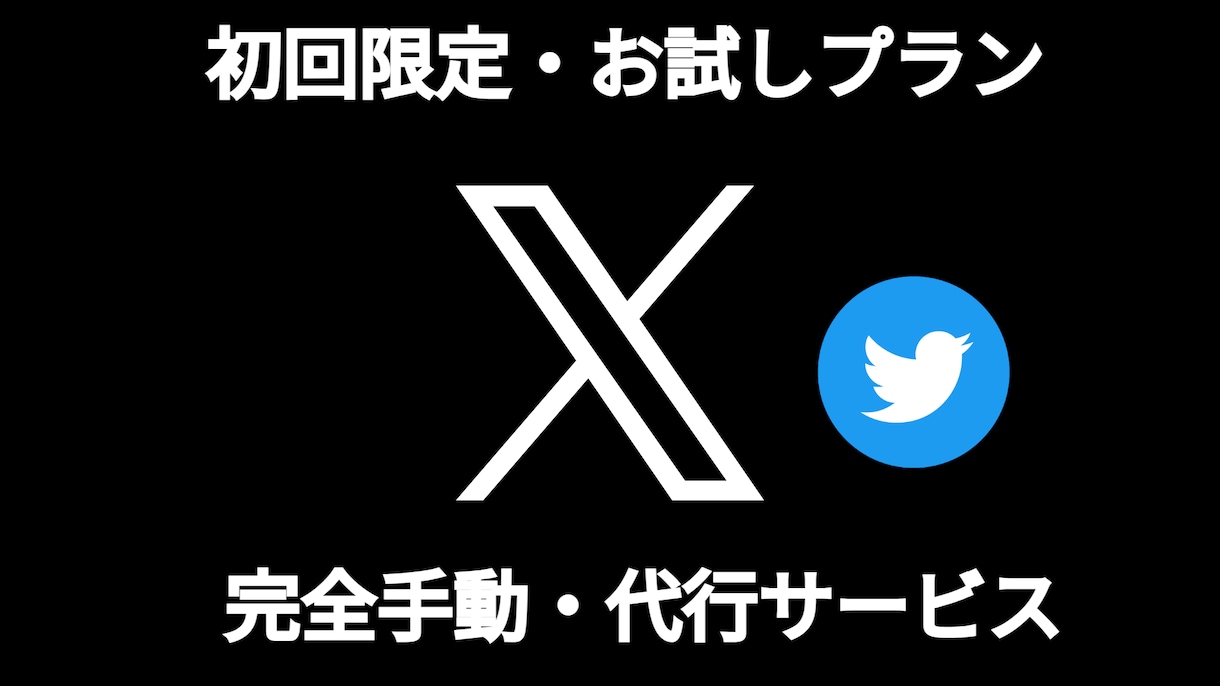 初回限定！X（旧Twitter）運用代行します 【完全手動】毎日コツコツ作業代行で自然なフォロワー増加 イメージ1