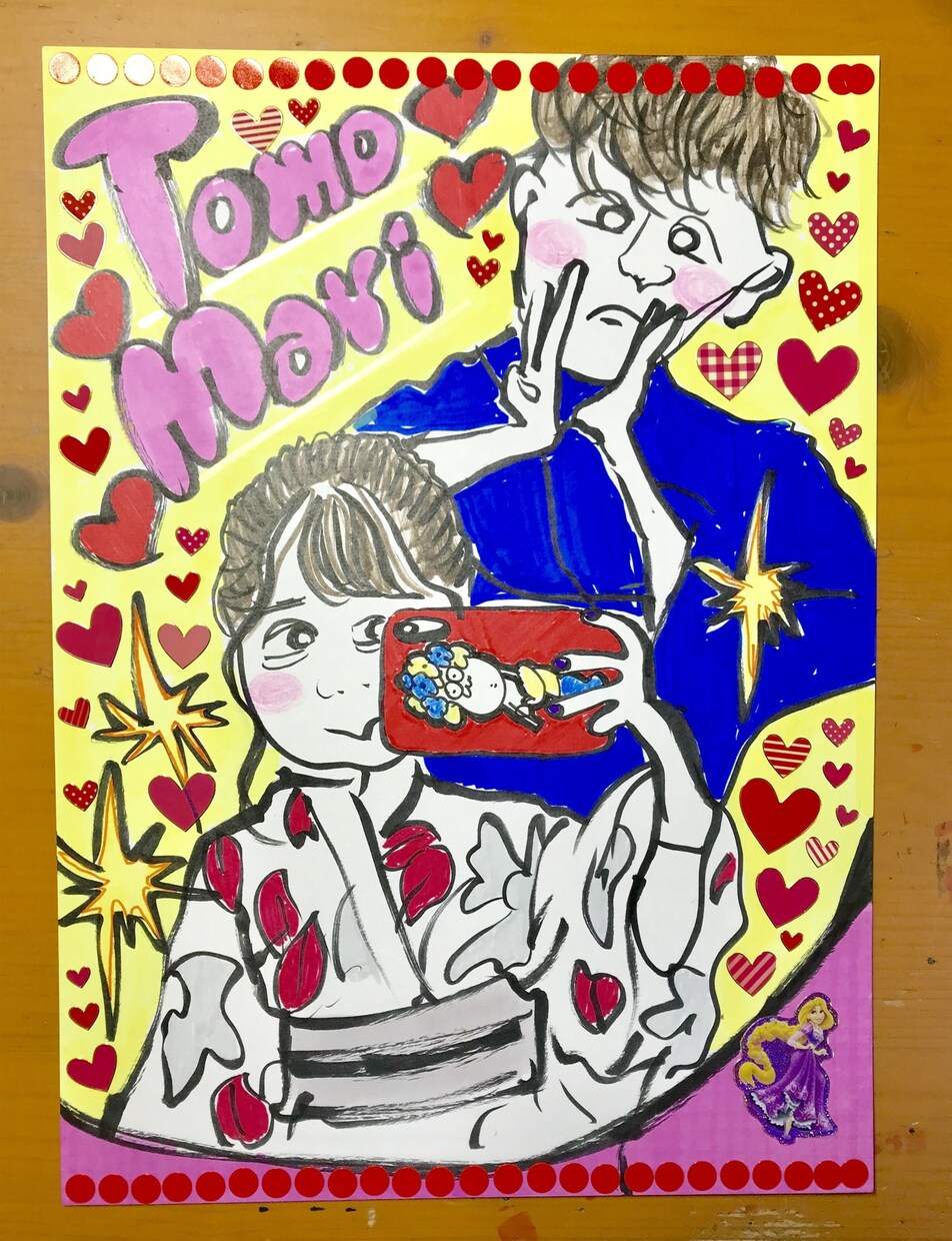 世界に一つだけカラフルポップなイラスト描きます 思い出写真をイラストとしてデザイン学生が描きあげます。 イメージ2