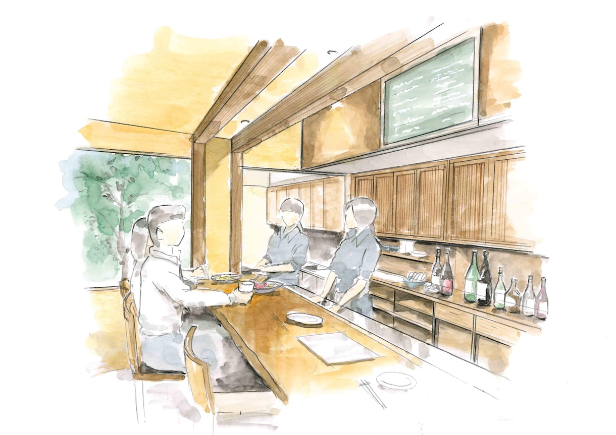 一級建築士がご希望テイストの手書きパース作成します 水彩、コピック、パステル、ペン、スピード重視フリーハンド等 イメージ10