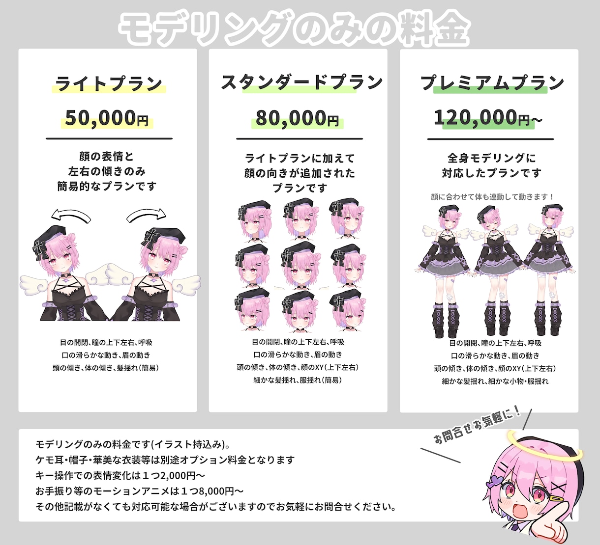 VtuberモデルのLive2Dモデリングします モデリング実績60件以上！初心者様もおまかせください！ イメージ2