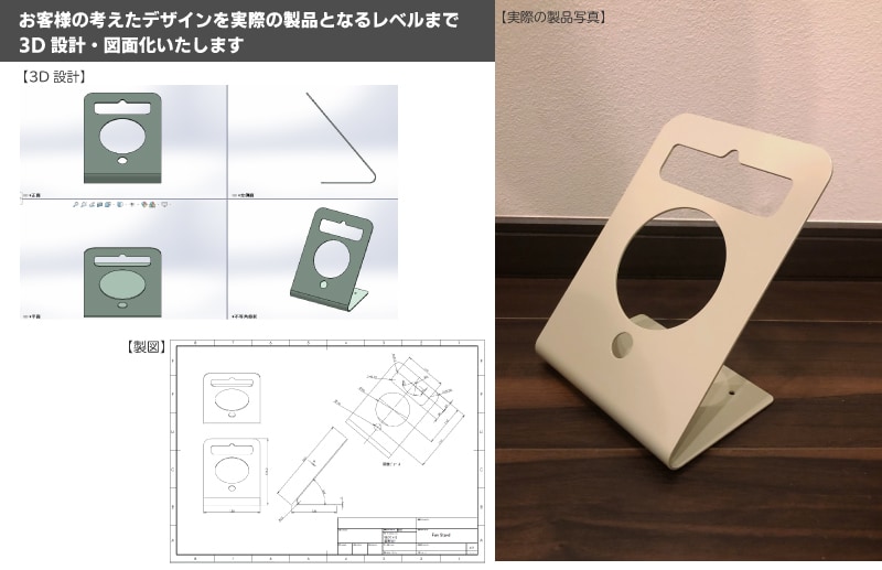 アイディアを3D CADデータ・図面に致します 簡単な図と打ち合わせを基に製品化できる3Dデータを作成します イメージ4
