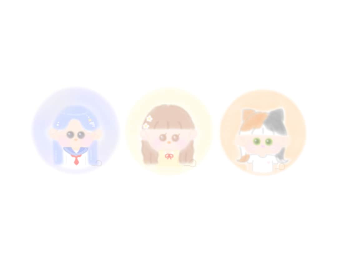ふんわり優しいアイコン描きます 人物・動物・食べもの等をふんわりテイストで描きます イメージ1