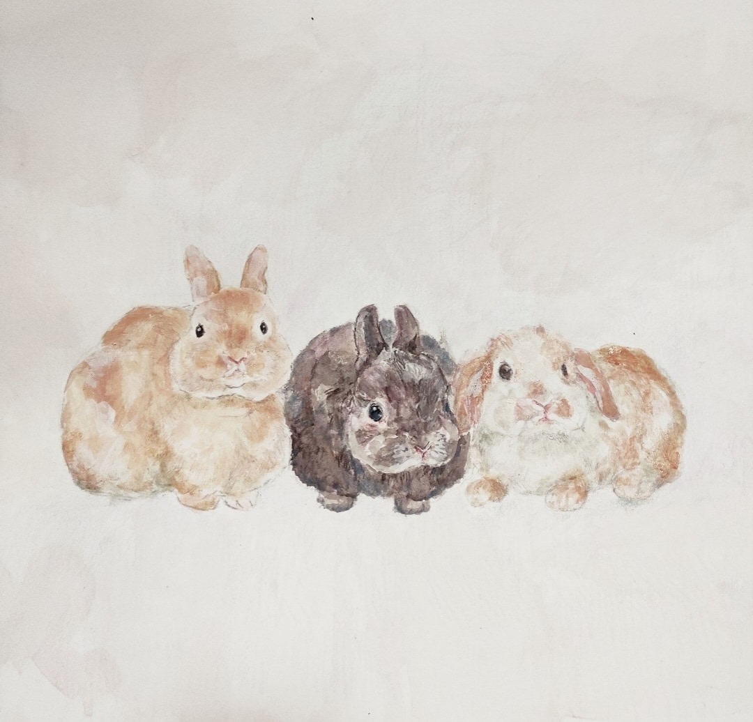 絵の具でペットの似顔絵 描きます アナログを使った生き生きとした表現 イメージ1