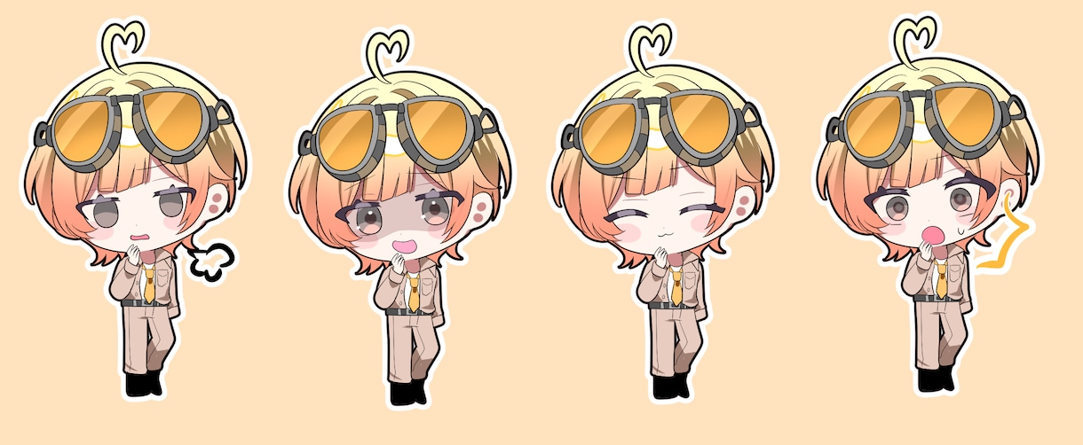 商用利用込み!ぷにぷに二頭身のSDイラスト描きます 〜8月納期可!〇お急ぎ〇募集中お気軽にご相談ください! イメージ2