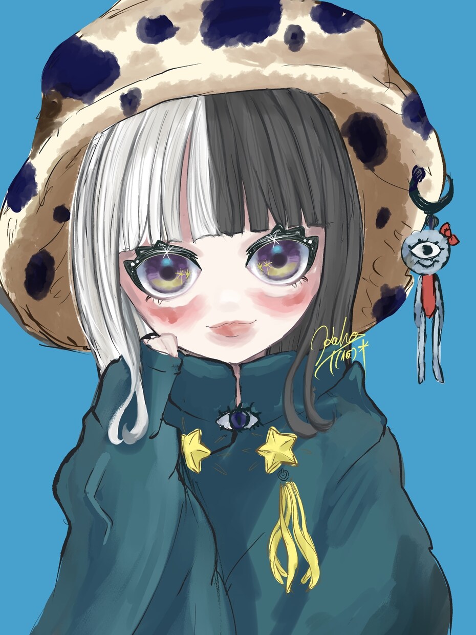 個性的な女の子のイラスト作成します アイコンや、サムネ、MVにご利用いただけます。 イメージ3